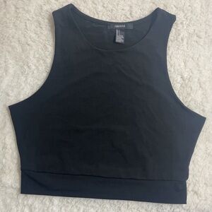 Forever 21 Black Sleeveless Cropped Tank – Size L